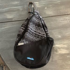 Kavu 25th Anniversary Rope sling bag black white Aztec print